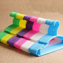 Load image into Gallery viewer, 10Pcs/Lot Portable Clothes Hanger Kids Children Toddler Baby Clothes Coat Plastic Hangers Hook Household Hot Selling organizer