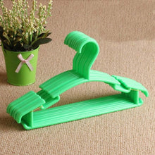 Load image into Gallery viewer, 10Pcs/Lot Portable Clothes Hanger Kids Children Toddler Baby Clothes Coat Plastic Hangers Hook Household Hot Selling organizer