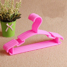 Load image into Gallery viewer, 10Pcs/Lot Portable Clothes Hanger Kids Children Toddler Baby Clothes Coat Plastic Hangers Hook Household Hot Selling organizer