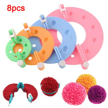 Load image into Gallery viewer, 8pcs Hot Multifunctional Pompom Maker Kit Knitting Crafts Different Sizes Plush Ball Making Tool @LS AU02