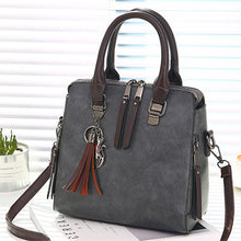 Load image into Gallery viewer, Vintage PU Leather Ladies HandBags Women Messenger Bags TotesTassel Designer Crossbody Shoulder Bag Boston Hand Bags Hot Sale